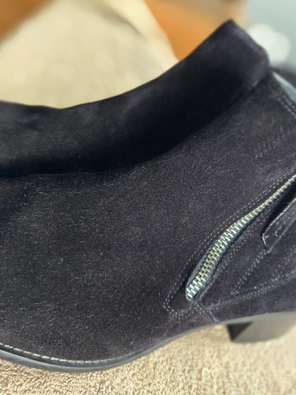 Paul Green Boots Women’s Size 10 (US), 7.5 (UK) Natalie Black Suede Booties - Picture 6 of 14